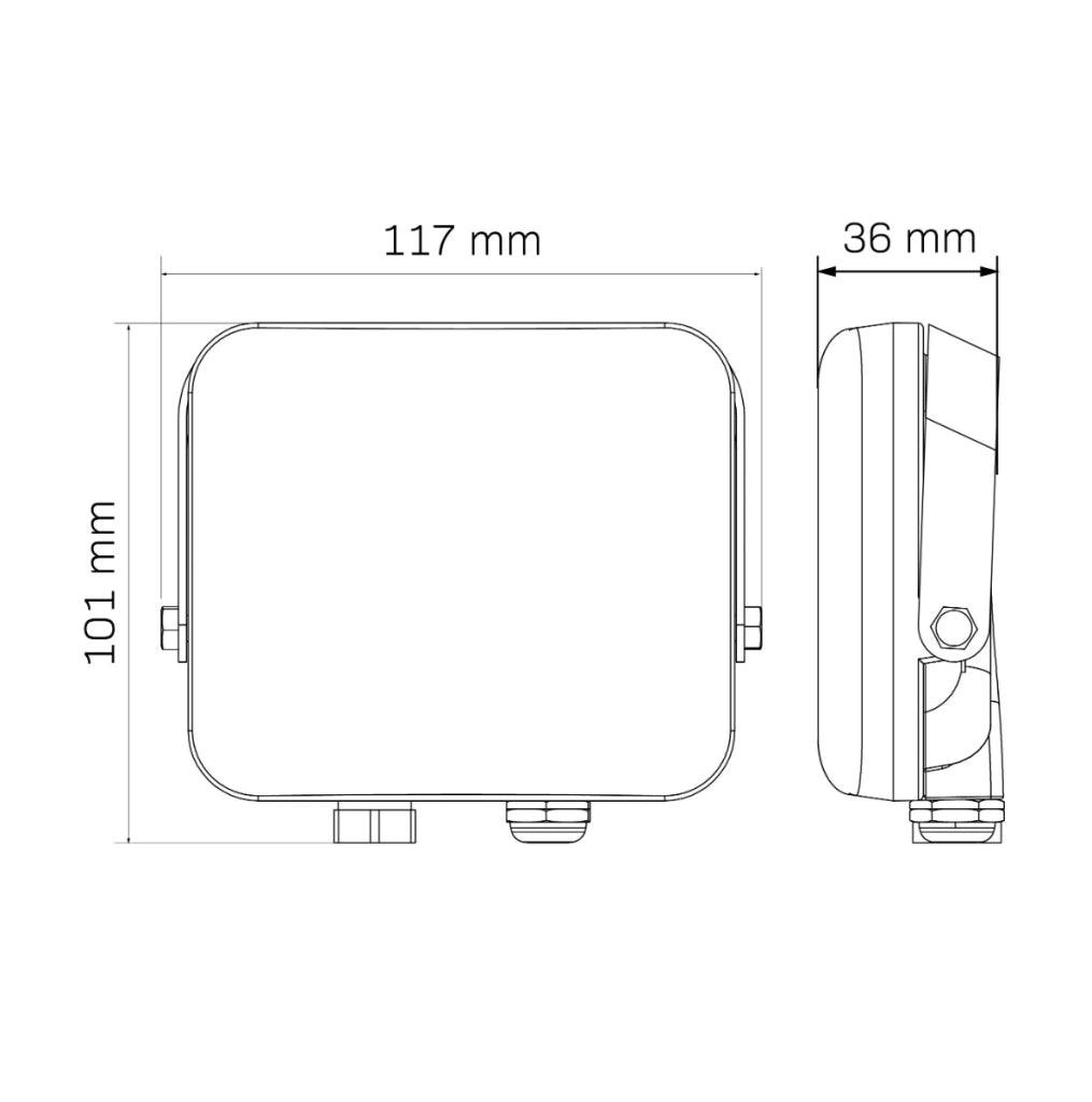 Faretto LED SMD 20W 4000K 1500lm IP65 nero Polux Milky