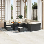 Set Divano da Giardino 13 pcs Nero polyrattan 3361540