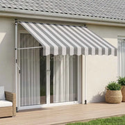 Tenda retrattile manuale Antracite e Bianco 300 cm 42037027
