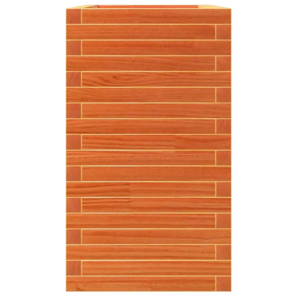 Fioriera Giardino-Vaso da Esterno-Contenitore per Piante Marrone Cera 90x40x72,5cm Legno Massello Pino
