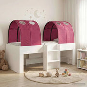 Letto con Tunnel 3 pz Bianco e Rosso Legno ingegnerizzato 3423549