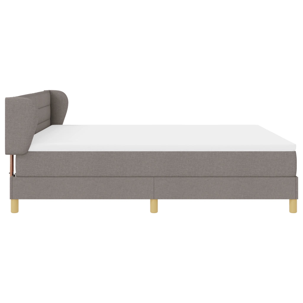 Box Spring Bed con Materasso Tortora 180x200 cm Tessuto