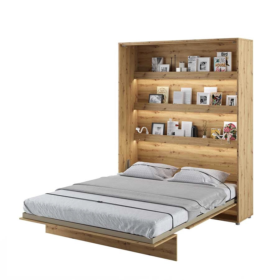 LETTO 12 160x200 VERTICALE ROVERE ARTIGIANALE