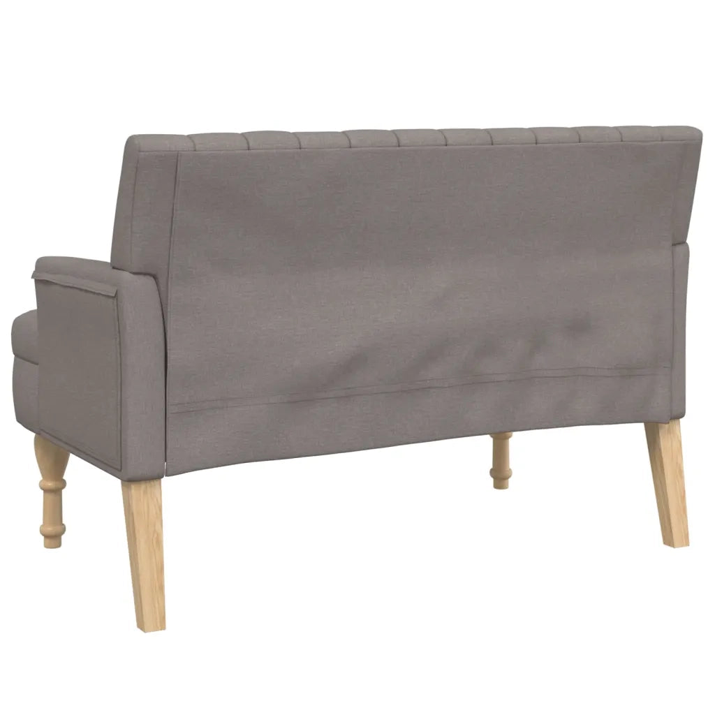 vidaXL Panca con Cuscini Tortora 113x64,5x75,5 cm in Tessuto