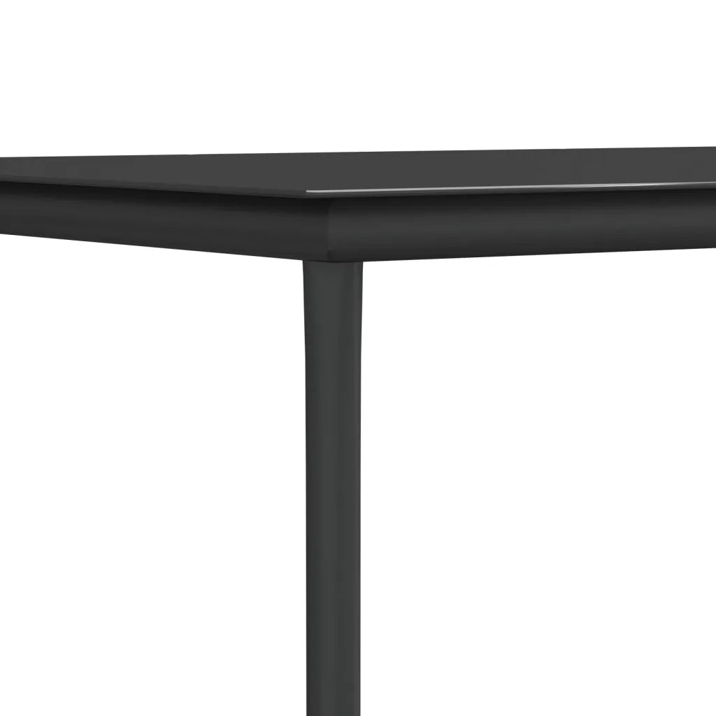 Set da Pranzo da Giardino 5 pz | Set Salotto da Giardino Nero in Textilene e Acciaio