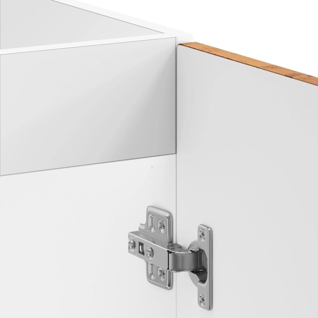 Armadio da Cucina  "Kalmar" con Doppi Lavelli in Legno Vecchio
