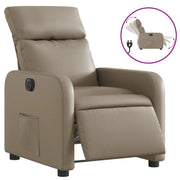 Poltrona | Sedia Relax Reclinabile Elettrica Cappuccino in Similpelle