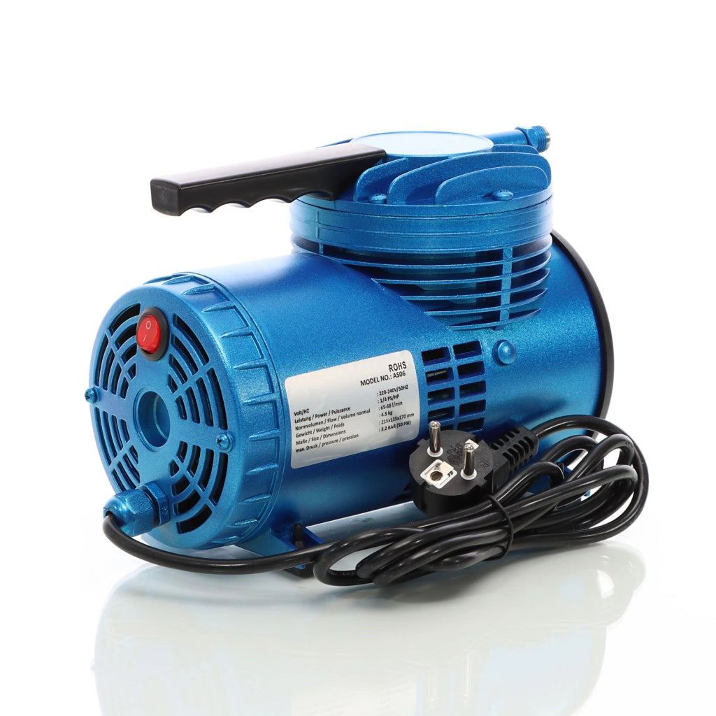 Compressore per aerografo AS06 con membrana, silenzioso e oil free 3,5 bar