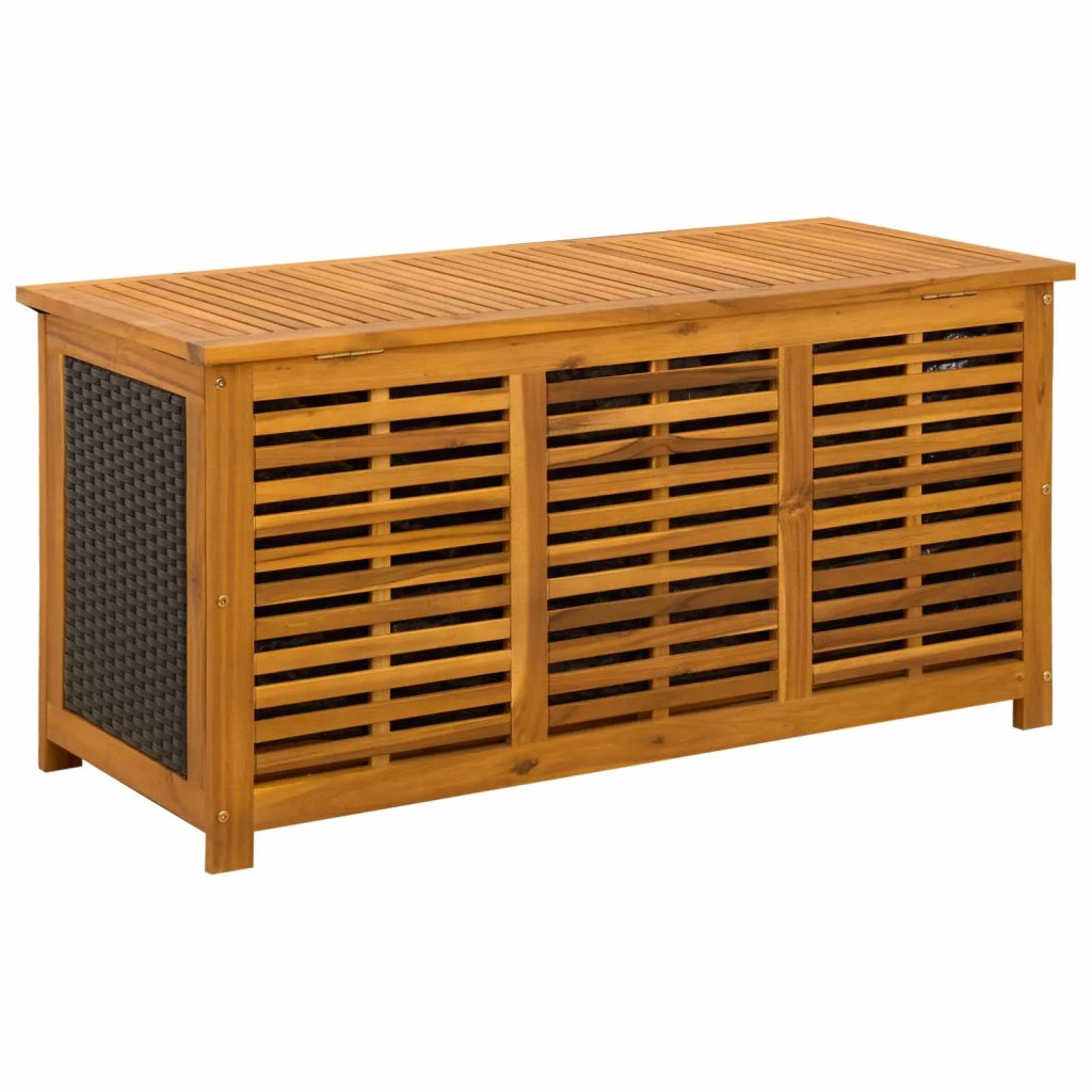 Scatola di Stoccaggio per Giardino 185 L 113 x 50 x 56 cm Nero 42002710