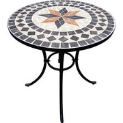 TAVOLO MOSAICO CAPRI DOMUS  CM 60 H.CM 70 BASE ACCIAIO VERN