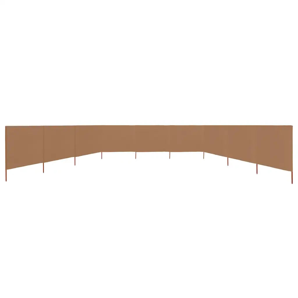 Paravento a 9 Pannelli in Tessuto-Divisorio 1200x160 cm Grigio Talpa