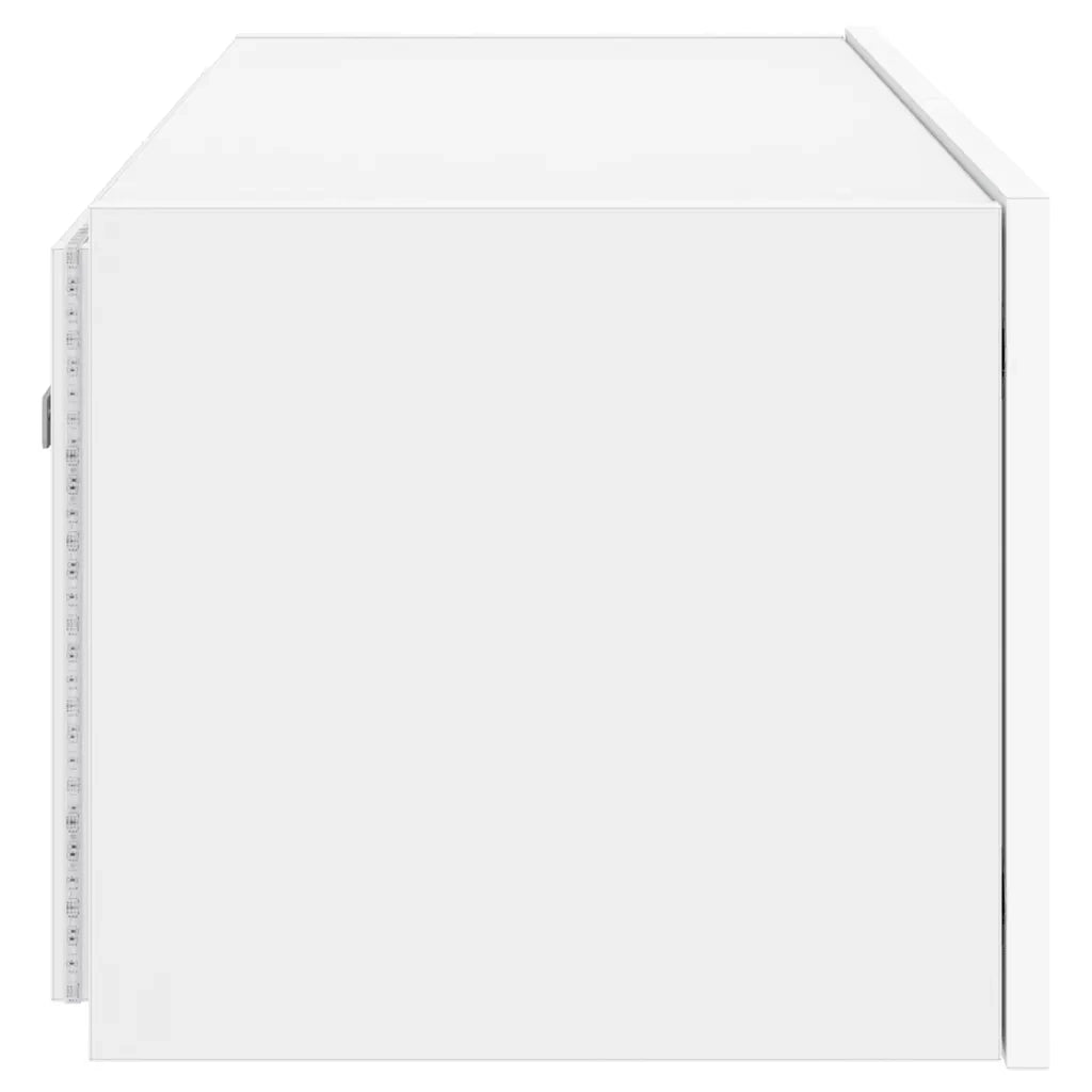 Mobile TV a Parete con Luci LED Bianco 80x35x31 cm 837281