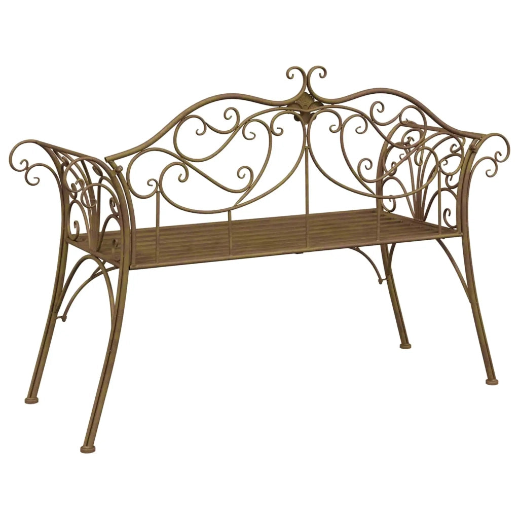 Panchina da giardino 2-Numero di posti 130 x 47 x 90 cm Acciaio 42029543