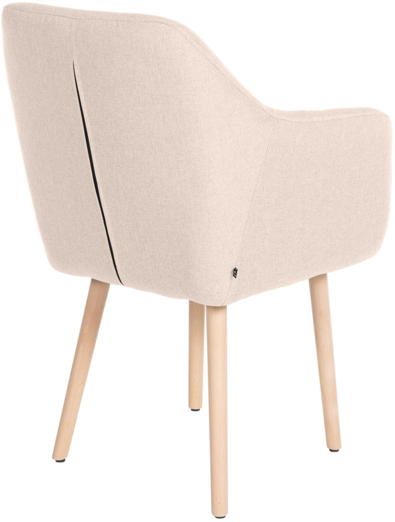 Sedia visitatore Utrecht in tessuto Beige,natura