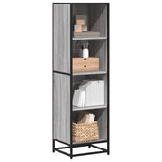 Libreria-Scaffale per Libri-Mobile di Stoccaggio Grigio Sonoma 40x35x139 cm in Legno Multistrato