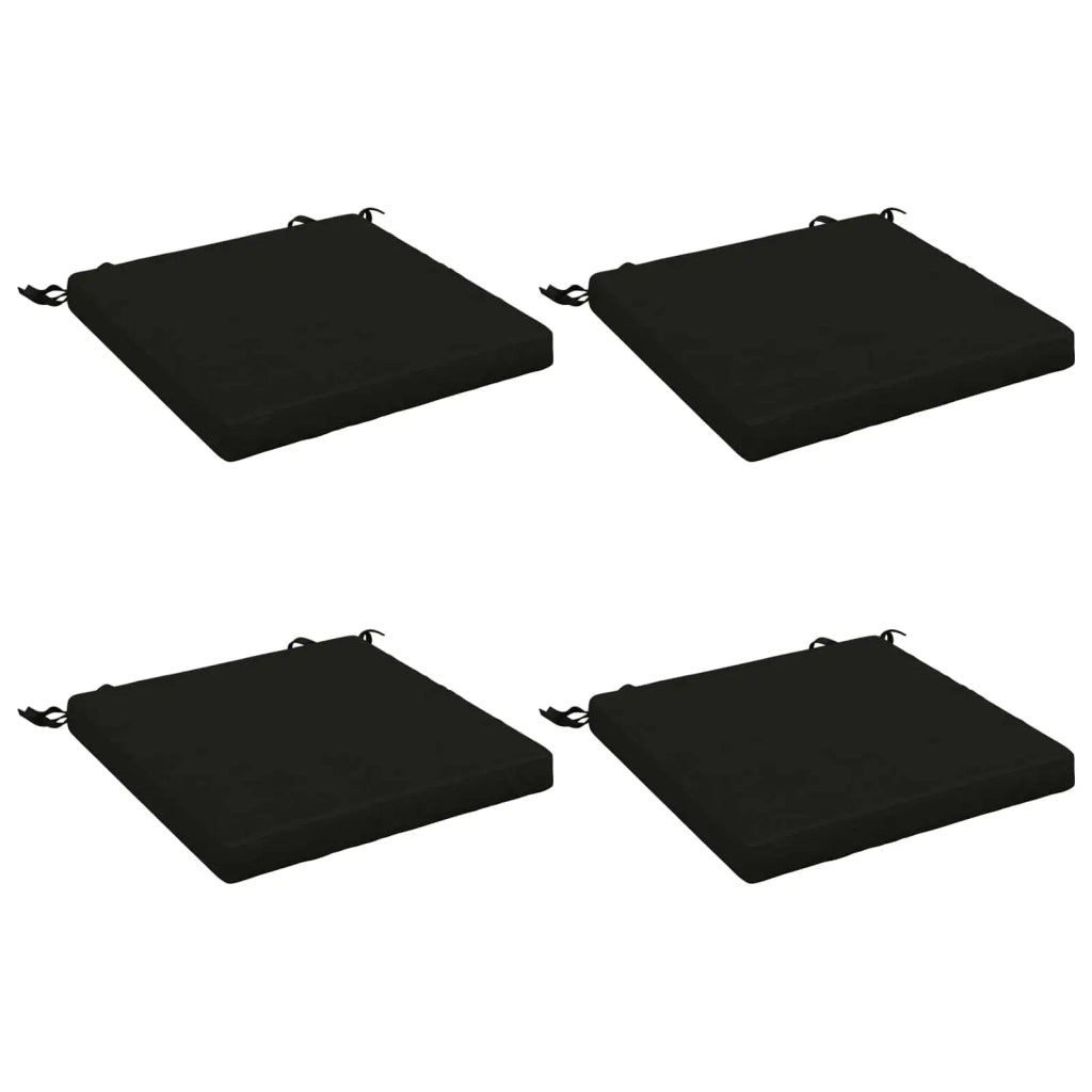 Cuscini per Sedia in 4 Pezzi SOEST 4 pz 100% Poliestere Nero 944360