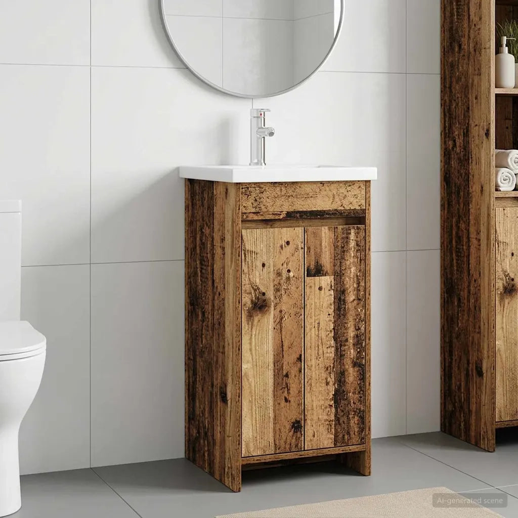 Mobile da bagno con lavabo Legno antico 42 x 40 x 84,5 cm 890774