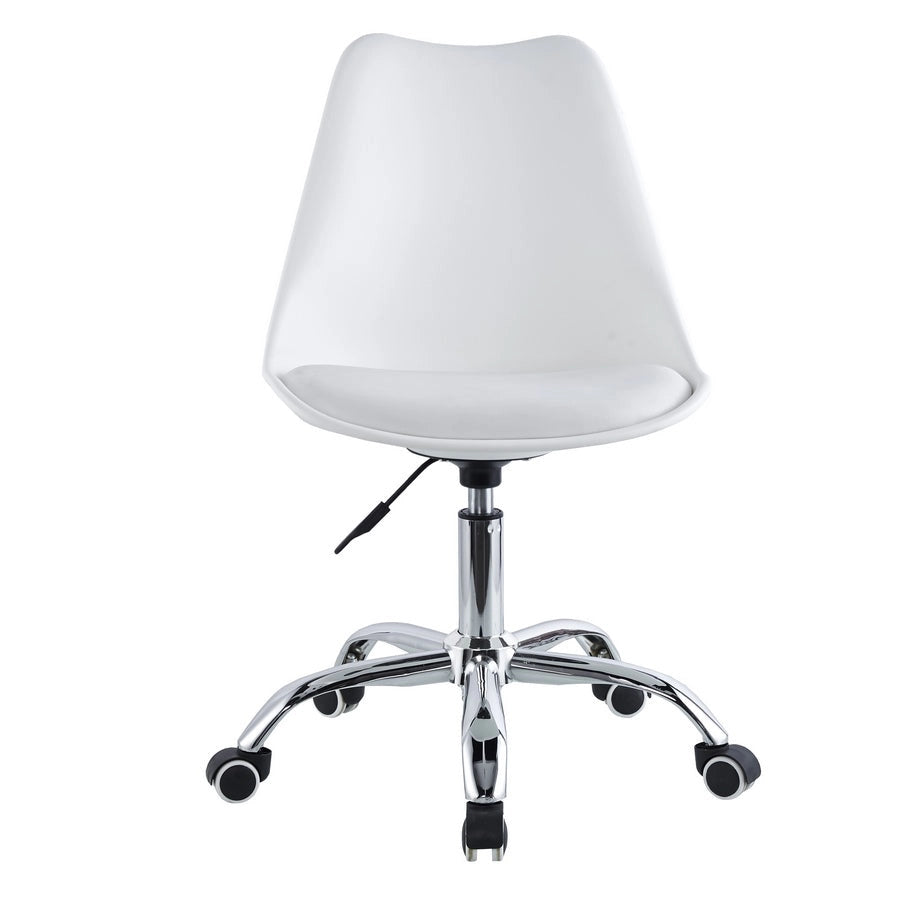 Sedia Operativa da Ufficio 48,5x49x80/88 cm May Bianca