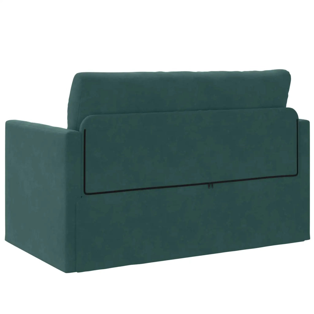 Divano letto | Sof¨¤ letto | Letto singolo Verde Scuro 124 x 71 x 78 cm Velluto