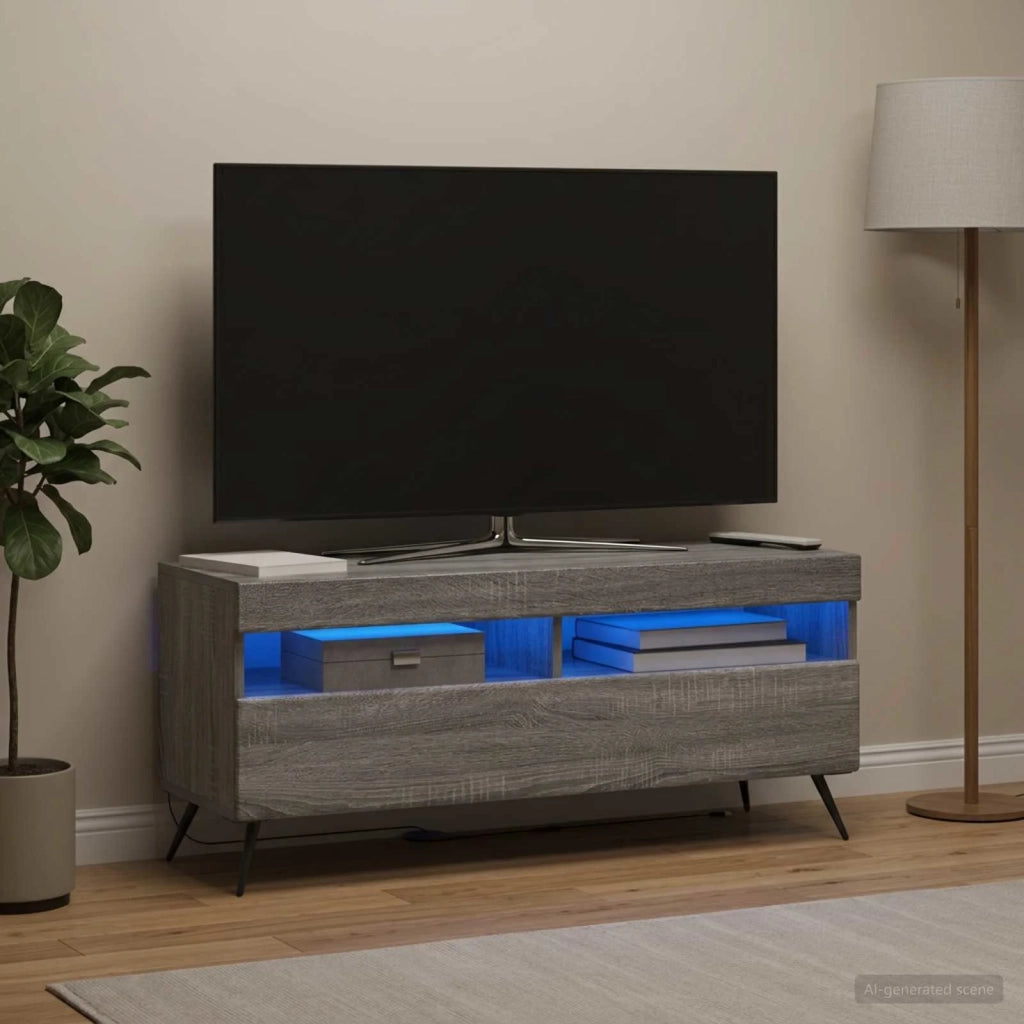 Mobile TV LED Sonoma grigio Legno ingegnerizzato 897651