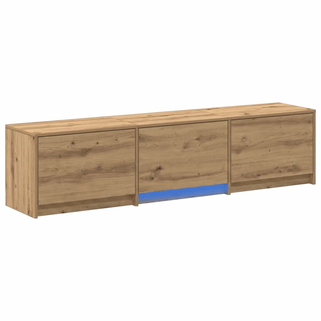 Mobile TV con LED Rovere Artigianale 165 x 34 x 40 cm 3418720