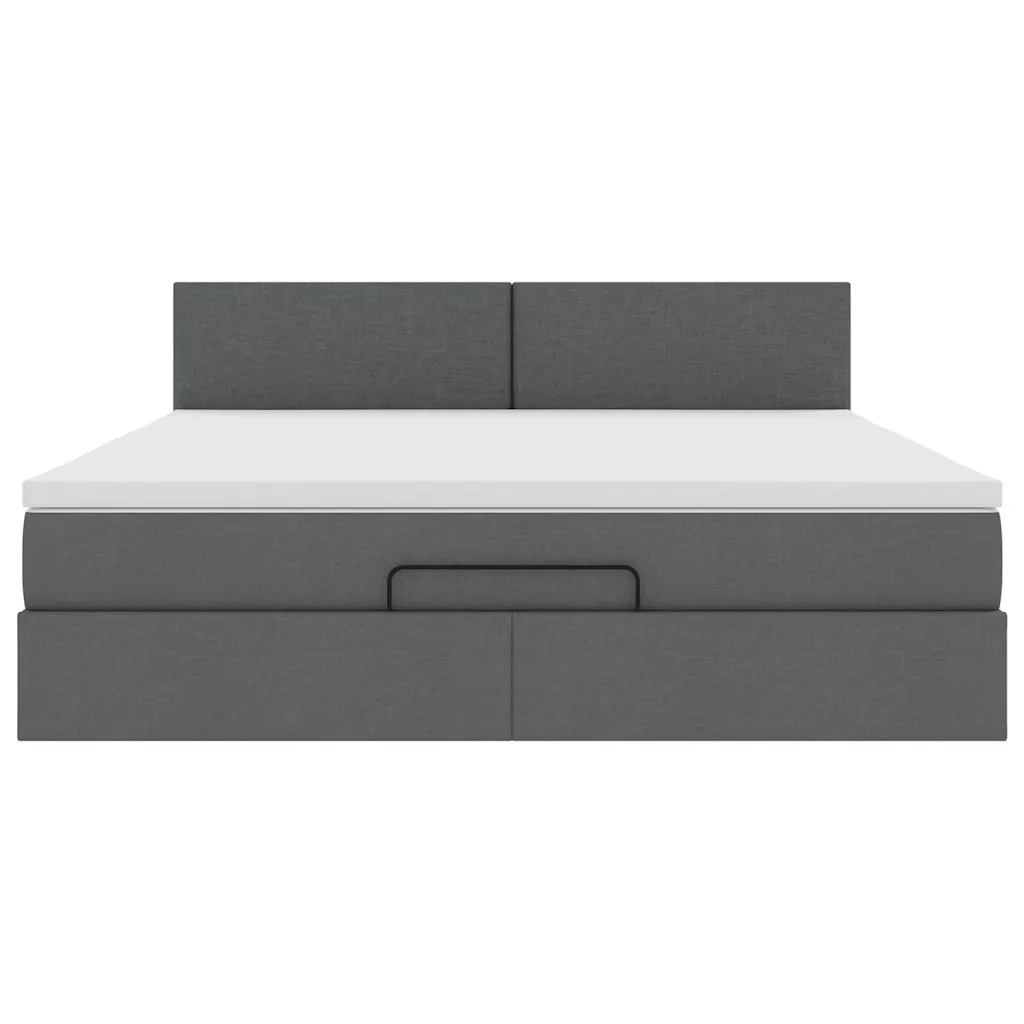 Struttura Letto Pouf con Materasso 180x200 cm in Tessuto 3311395