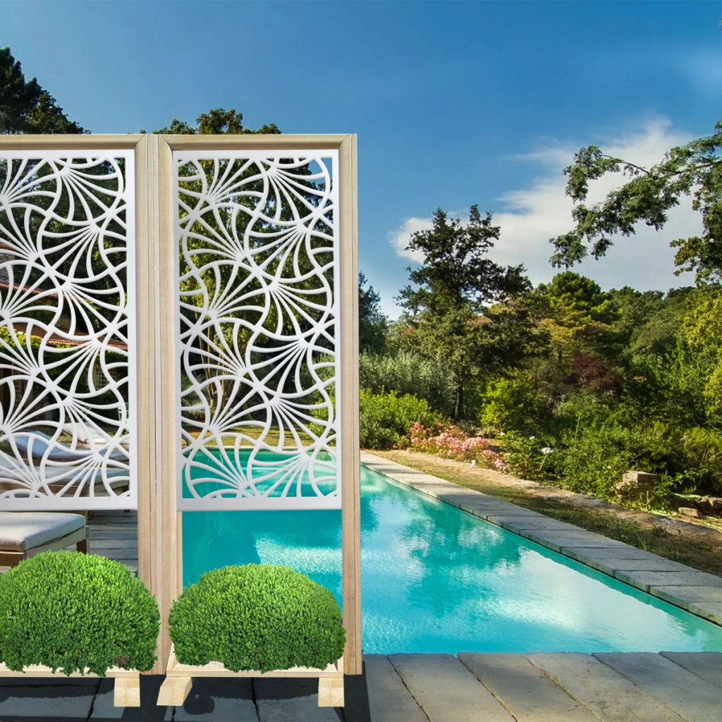 CAMPANE - Separè - Paravento modulabile - 70x190cm - in Legno e PVC Colore: bianco