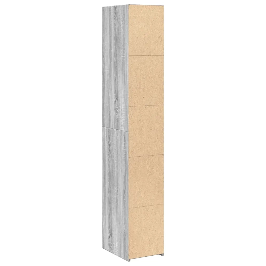 Credenza Grigio Sonoma 30x41x185 cm in Legno Multistrato 846416