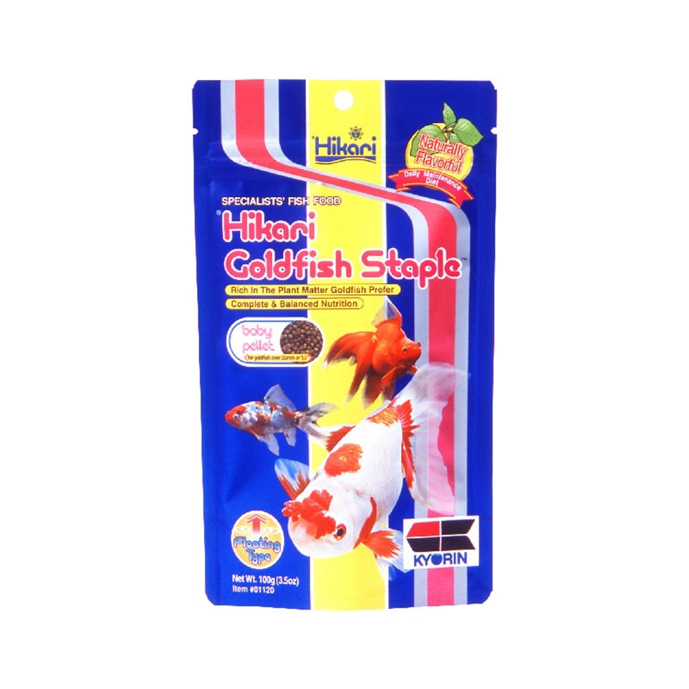 Hikari Goldfish Staple Baby Pellet - mangime galleggiante per persci rossi e piccole carpe Koi Formato: 100 gr