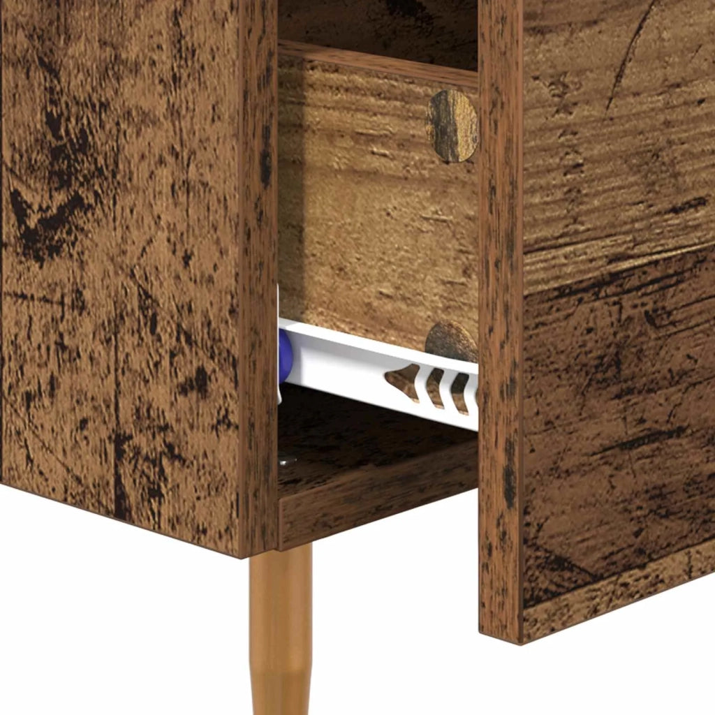 Armadio da Notte con cassetto Legno vecchio 40 x 40 x 66 cm 882107