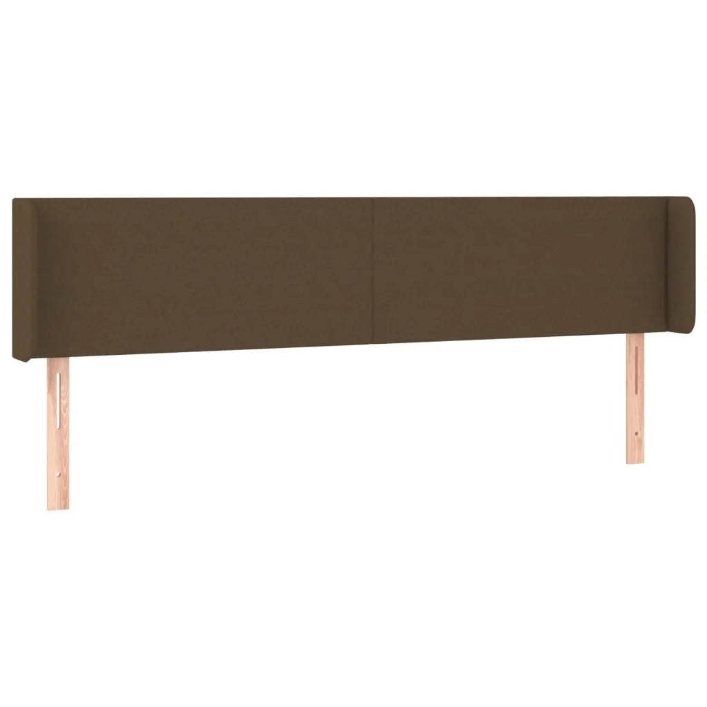 Testiera | Testata ad Orecchio Marrone Scuro 183x16x78/88 cm in Tessuto