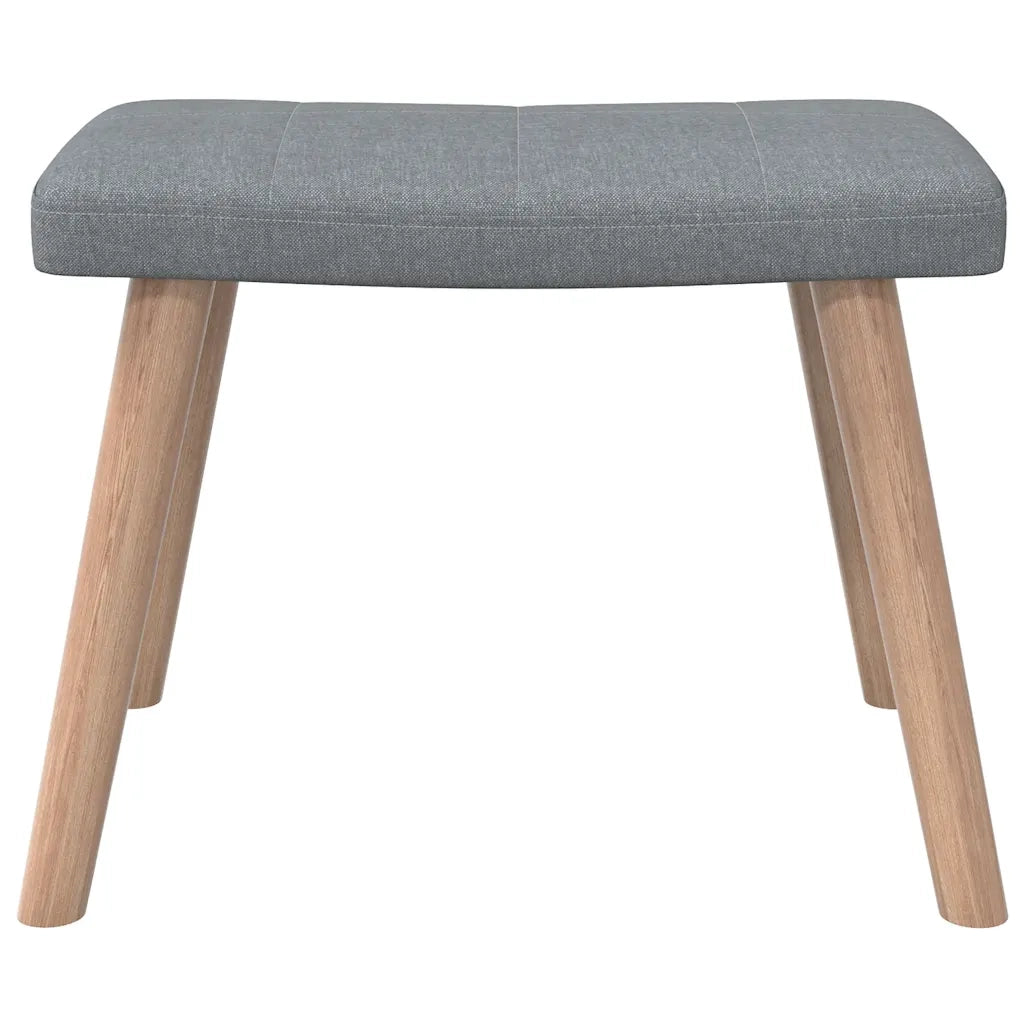 Poltrona Relax con Poggiapiedi Grigio Chiaro in Tessuto cod mxl 32682