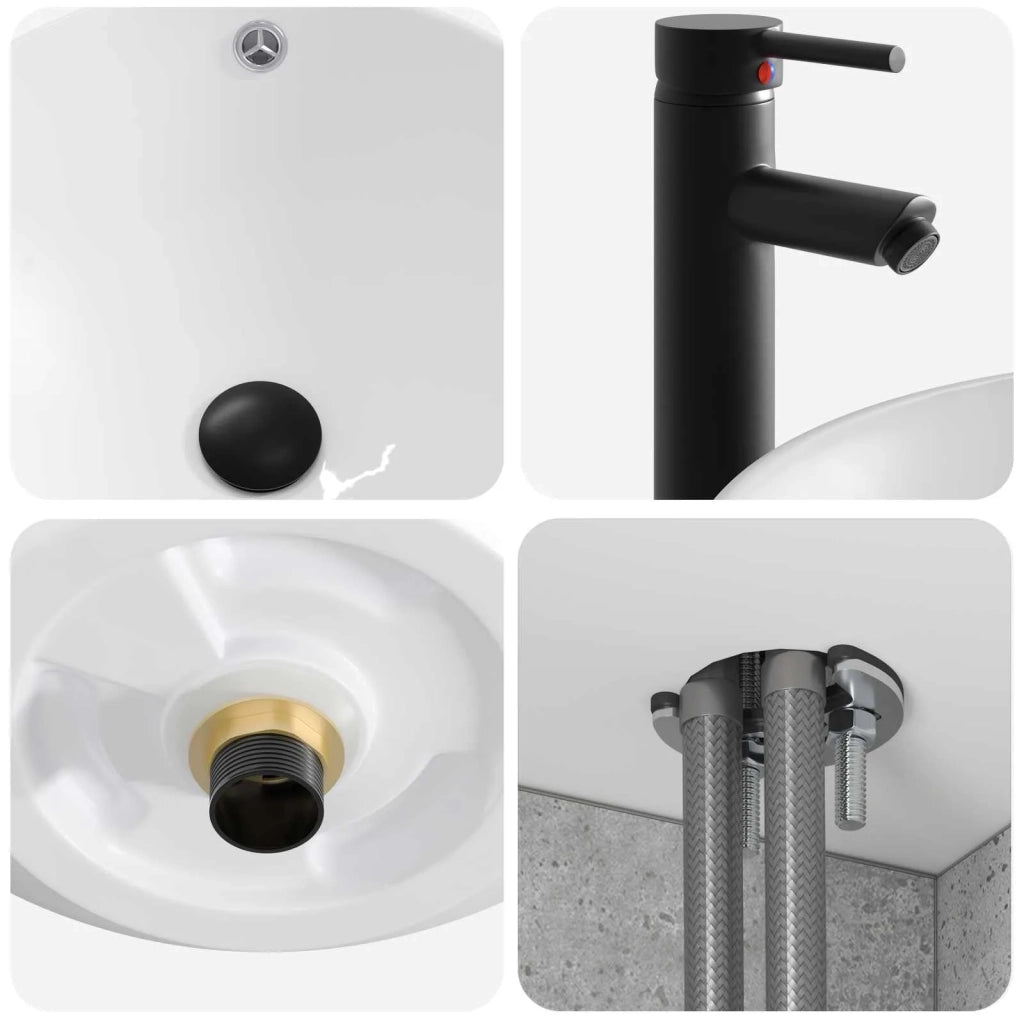Set di mobili per il bagno 2 pz Grigio Cemento 3406136