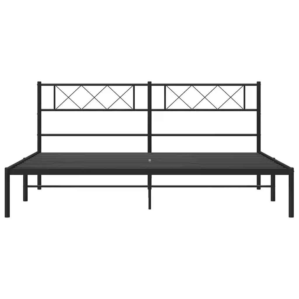 Giroletto con Testiera in Metallo Nero 183x213 cm 372282