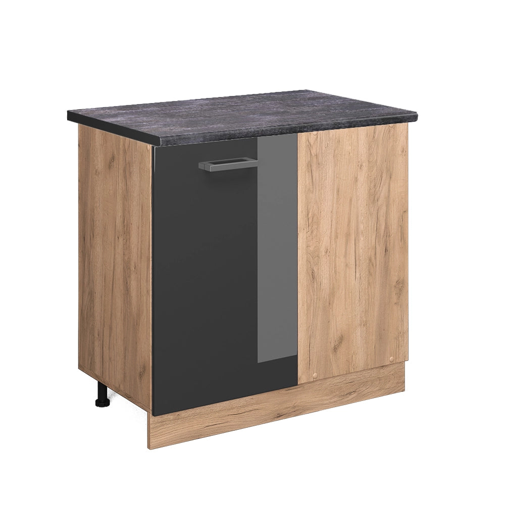 Vicco Mobile ad angolo cucina Antracite lucido 86 cm , PL Antracite