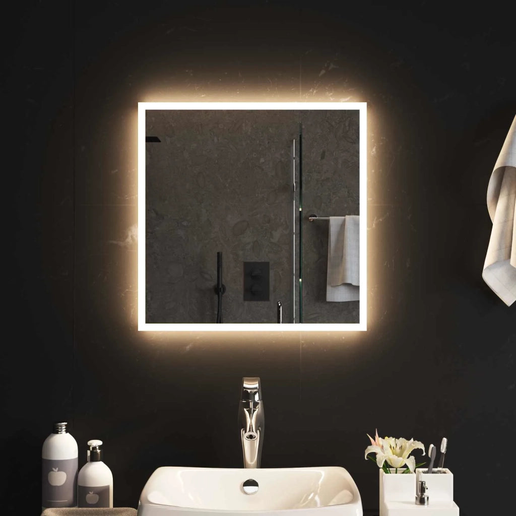 Specchio da bagno LED Trasparente 50 x 50 cm vetro temperato 42045808