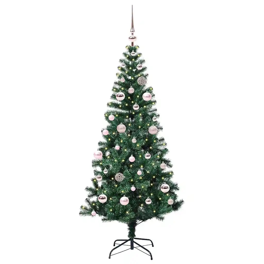 Albero di Natale Artificiale-Albero Natalizio con luci integrate Verde 150 cm 922220