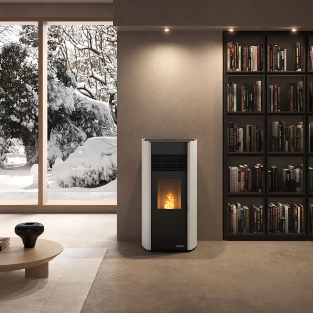 Stufa a pellet palazzetti ecofire milù 8 kw 5 stelle