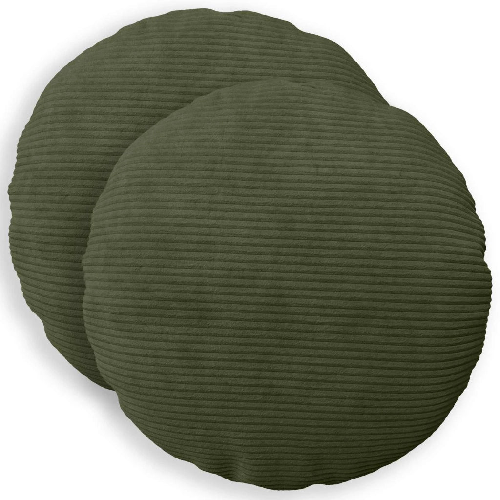 Federa 2 pcs HEERLEN Verde Ø 50 cm corduroy 922613