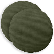Federa 2 pcs HEERLEN Verde Ø 50 cm corduroy 922613
