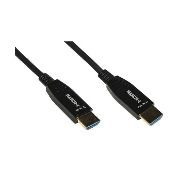 Cavo link hdmi 2.0 to hdmi, m/m, 50mt, aoc fibra ottica ibrido, hdcp, arc, edid 4k - 60hz, 4:4:4, nero, lkchd50f