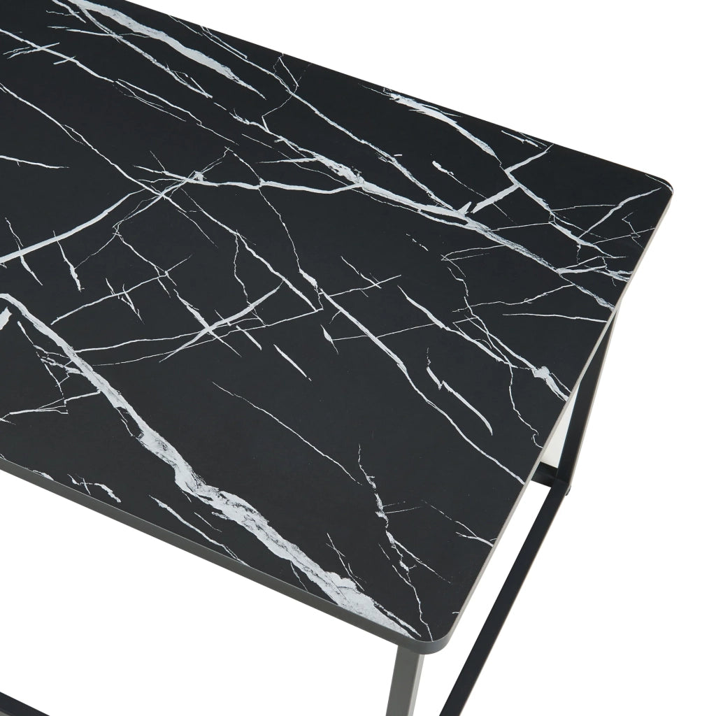 Tavolino/consolle/tavolino laterale 120 x 60 x 42 cm effetto marmo nero 03_0010837