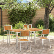 Set pranzo giardino  5 pezzi in legno massello di teak