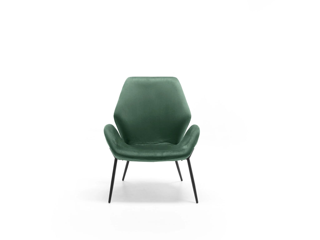 Poltrona da Salotto o da Camera Brandy 73x68x85 cm in Velluto Verde Scuro
