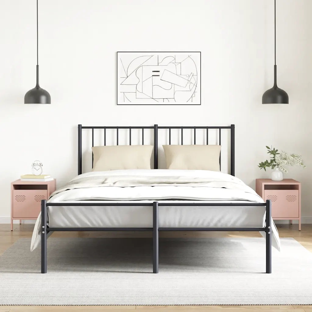 Set di 2 Comodini | Armadio da Notte | Mobiletto da notte Rosa 35x39x43,5 cm in Acciaio