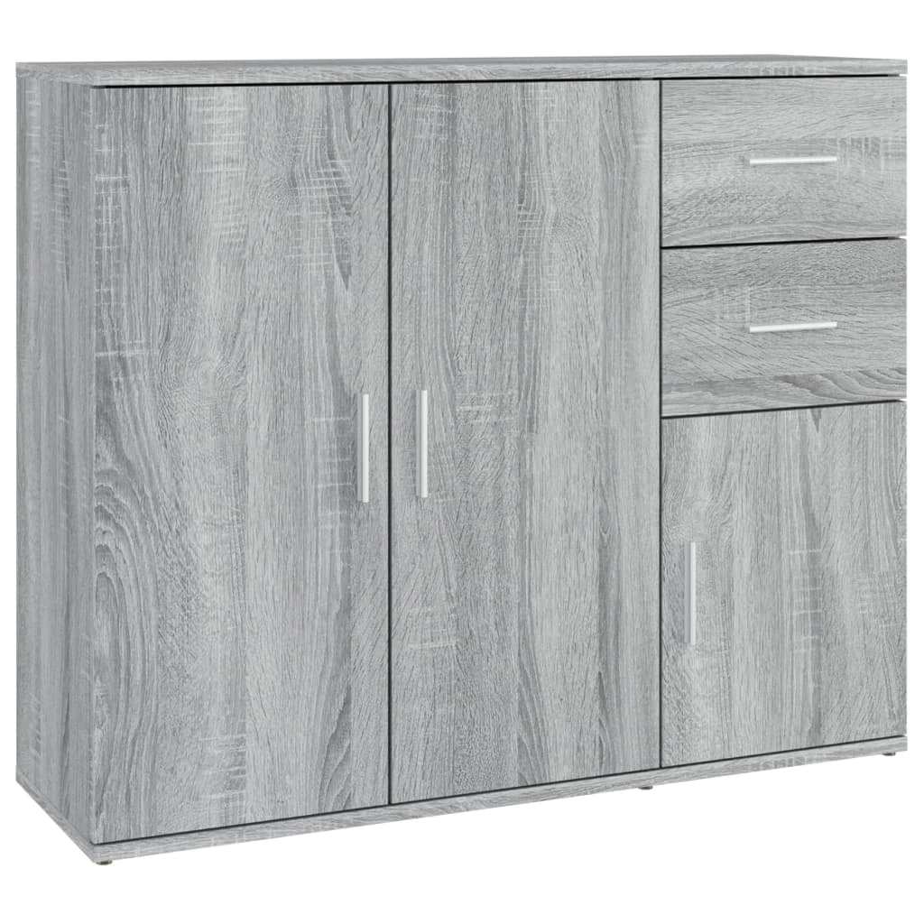 Buffet credenza cassettiera armadio mobile contenitore organizer cucina soggiorno salotto Sonoma 91 x 29,5 x 75 cm legno ingegnerizzato grigio 02_0036556