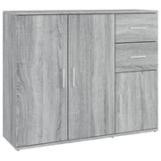 Buffet credenza cassettiera armadio mobile contenitore organizer cucina soggiorno salotto Sonoma 91 x 29,5 x 75 cm legno ingegnerizzato grigio 02_0036556