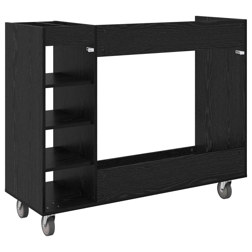 Armadio per Golf con ruota Rovere Nero 120 x 45 x 98 cm