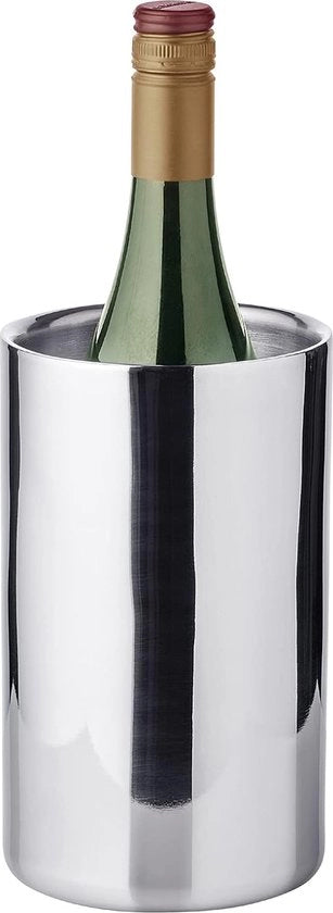Flessenkoeler in acciaio inossidabile (12 cm) champagne - koeler per un fiasco - contenitore per vino, champagne e liquidi - rinfrescante per vino