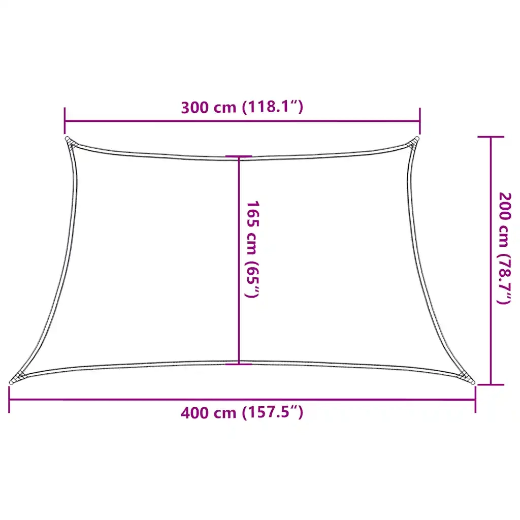 Vela Parasole | Telo Ombra | Vela da ombra 160 g/m2 Grigio Talpa 3/4x2 m in HDPE